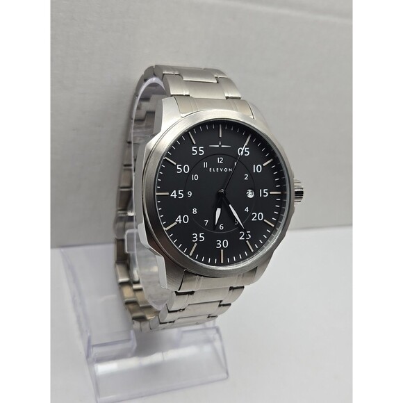 Elevon Hughes Men's Stainless Steel Date Display Watch Model ELE100-4 Rare - Picture 3 of 11